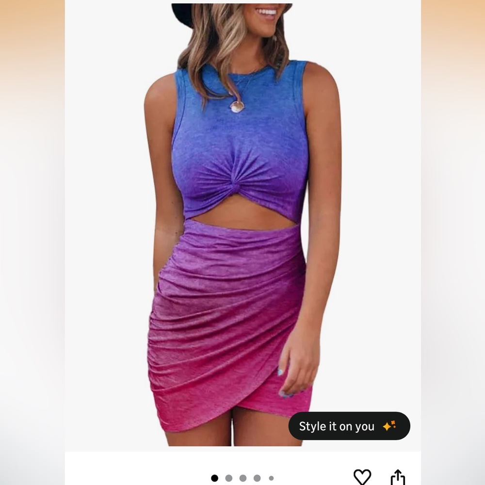 Ombré cutout dress M